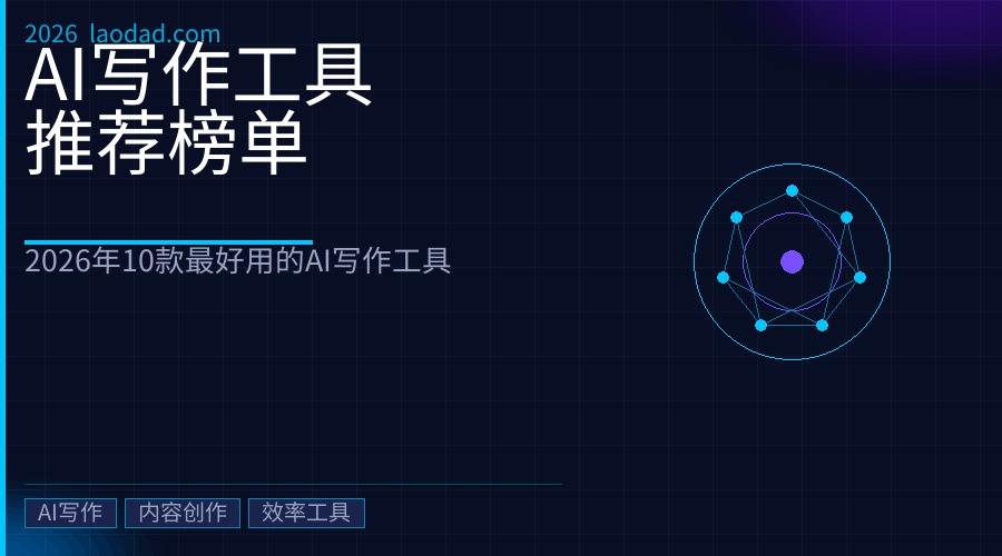 2026年最好用的10款AI写作工具推荐：从免费到付费，覆盖所有写作场景