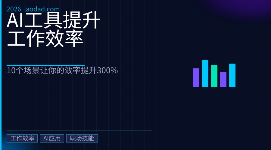 AI工具提升工作效率完全指南（2026）：10个场景，让你的工作效率提升300%