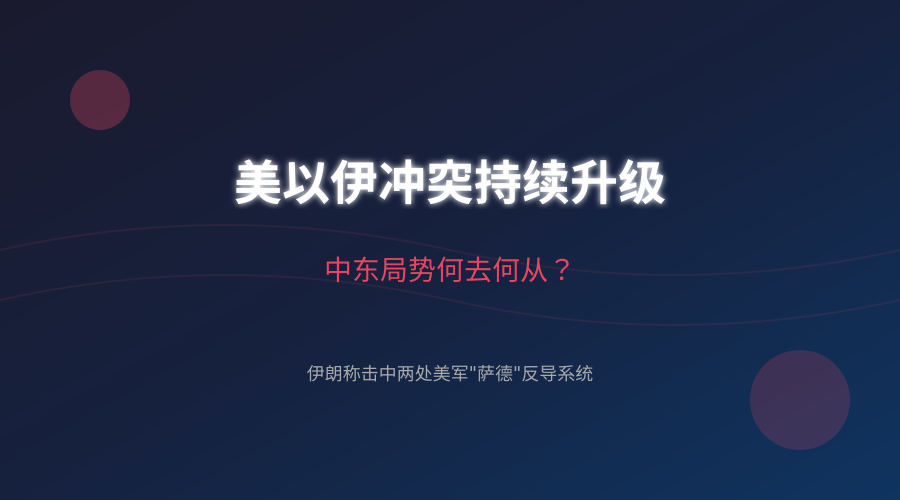 美以伊冲突持续升级