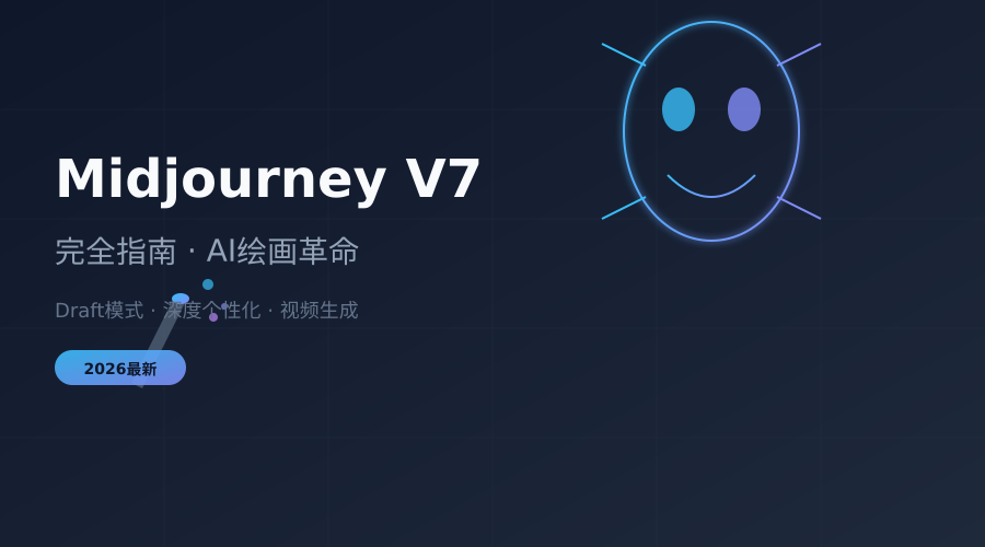 Midjourney完全指南（2026）：V7全面升级详解，AI绘画提示词技巧、功能对比与从入门到精通实战教程