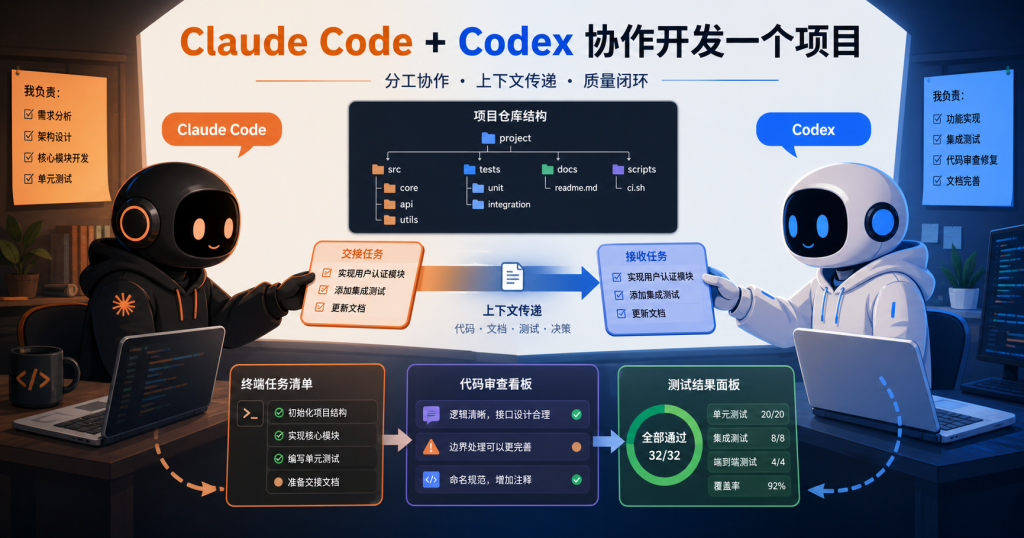 Claude Code 和 Codex 怎么协作？一个项目里分工使用两款 AI 编程工具 – 老达AI博客