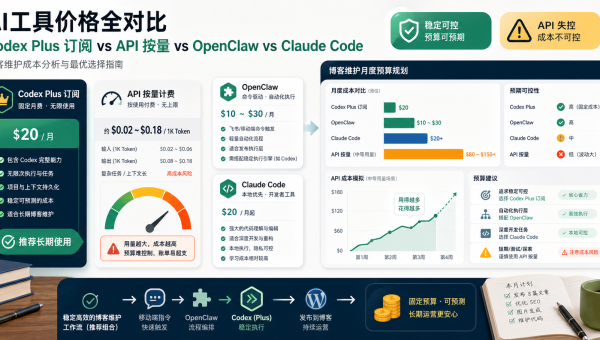 Codex Plus API OpenClaw Claude Code 成本对比仪表盘图