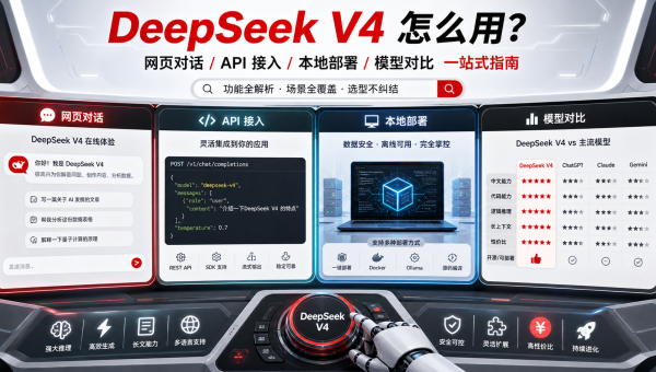 DeepSeek V4 网页 API 本地部署和模型对比使用指南图